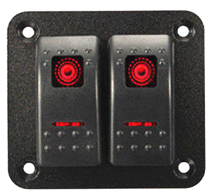 Dc 12V/24V ON-OFF màu xanh LED ánh sáng 2 <span class=keywords><strong>Gang</strong></span> nhôm rocker phổ mairne Power <span class=keywords><strong>switch</strong></span> Bảng điều chỉnh - Product Image 6