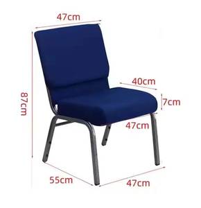 Chaise d'église rembourrée en tissu emboîtable, de haute qualité, élégante et économique, pour conférences, théâtres et formations - Product Image 4