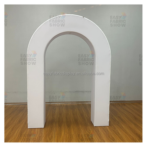 Arch <strong>Backdrop</strong> Party Welcome Door Display <strong>Stand</strong> Aluminum Alloy <strong>Stand</strong> <strong>with</strong> Tension Fabric <strong>Backdrop</strong> Cover for Party Wedding Event - Product Image 3