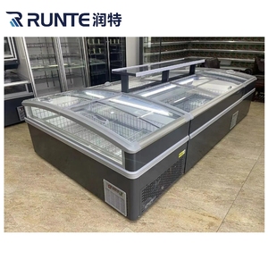 <span class=keywords><strong>Congélateur</strong></span> à îlot à porte coulissante en verre de grande capacité Réfrigérateur à coffre profond Affichage numérique à refroidissement direct Plusieurs tailles pour les aliments surgelés - Product Image 3