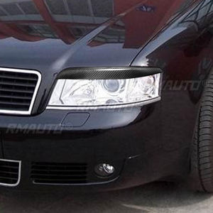 1 par de cubiertas decorativas para faros delanteros de coche, de fibra de carbono real, para Audi A6 C6 2004 2005 2006 2007 2008 2009 2010 2011 - Product Image 5