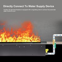 Cheminée électrique Kalsubo avec humidificateur, 70,9 pouces, flamme réaliste, vapeur d'eau, télécommande, décoration d'intérieur