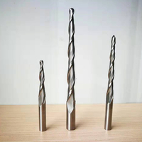 Fraise conique à double dent en carbure de tungstène massif, personnalisée OEM, 4mm 6mm 8mm, pour fraisage rapide CNC du bois et du métal