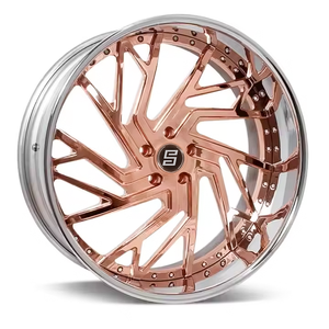 Nouvelles jantes en aluminium forgé sur mesure, 2 pièces, finition chrome doré, PCD 5x112-130, 18-24 pouces, légères, multi-branches - Product Image 5