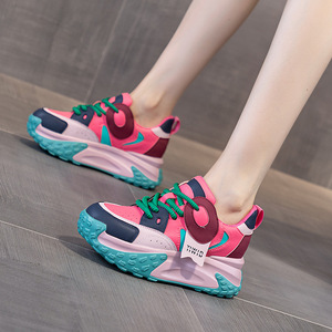 <span class=keywords><strong>Scarpe</strong></span> da Donna di Alta Qualità <span class=keywords><strong>con</strong></span> <span class=keywords><strong>Suola</strong></span> Spessa 8CM, Colori a Contrasto Rossi e Doppio Strato in Pelle Bovina, <span class=keywords><strong>Scarpe</strong></span> Casual Sportive - Product Image 1