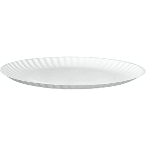 Assiettes en papier jetables de couleur unie blanche personnalisées, 100 pièces, ensemble de vaisselle ronde de qualité supérieure pour les fêtes d'anniversaire, fabriquées à partir de pulpe - Product Image 3