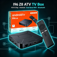 Boîtier TV Android I96 Z8 ATV H313, double bande 2.4G 5G WiFi, lecteur multimédia 4K Smart TV Box