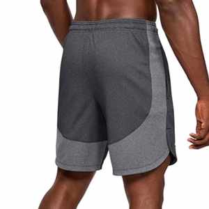 กางเกงขาสั้นเล่นกีฬาแบบทูโทนสำหรับผู้ชายผ้าตาข่ายโพลีเอสเตอร์ระบายอากาศได้ดี160แผงด้านข้างของ GSM ออกแบบได้ตามต้องการ - Product Image 3