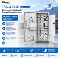 Armoire de stockage d'énergie SolaX ESS-AELIO à refroidissement liquide pour bâtiments commerciaux, système de batterie 100 kWh, 208 kWh, 261 kWh