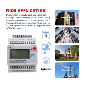 Compteur d'énergie intelligent sans fil triphasé ADW300 pour bâtiment commercial, carte SIM 4G, <span class=keywords><strong>estimation</strong></span> de la capacité de l'onduleur - Product Image 2