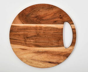 เขียงไม้ทรงกลมแบบกำหนดเอง | เขียงไม้ธรรมชาติ100% เป็นมิตรกับสิ่งแวดล้อมสำหรับสับเนื้อและชีส | ไม่มีสีย้อมหรือสารพิษ - Product Image 5