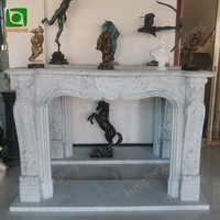 Marbre blanc naturel de Carrare pour la décoration de la maison, cheminée, manteau de cheminée