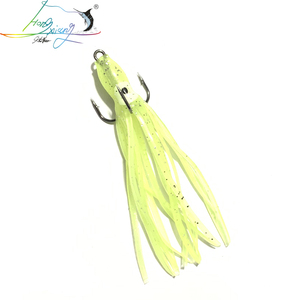 2024 nouveau 10 pièces jupes de calmar souple leurres de pêche Wobblers pour la pêche gabarits tête Silicone Shad appâts artificiels - Product Image 4