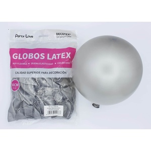 Globos de Látex Plateados Metálicos de 30cm para Fiestas y Celebraciones - Product Image 1