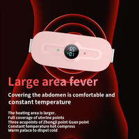 Beliebtes schwarzes Menstruation heizkissen Vibrations massage Thermal Back Relief Period Cramp Relax Belt Massage gerät