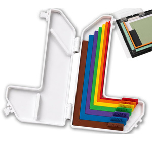 Colorful L-Shaped Ruler Set With Storage Case For Paper Crafting And Scrapbooking Alignment Tools 7 Sizes Included - Product Image 1