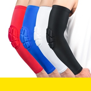 Nouvelle mode nid d'abeille respirant coude Compression bras soutien orthèse Crashproof bras manches avec les coudières - Product Image 2