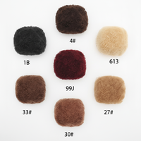 Capelli Umani Afro Kinky di Alta Qualità, Morbidi e Sottili, per Dreadlocks, Riparazione Locs, Extension e Intrecciatura