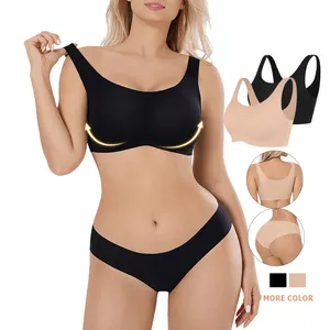 HEXIN Private Label Shapewear Breathable Tights And Bra Sets Breathable Push Up Bra Body Shaping Bra