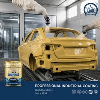 Peinture automobile Wolong 2K28 Jaune Boueux Hydroxyl Acrylique, finition brillante unie ton chaud, couche protectrice pour voitures particulières