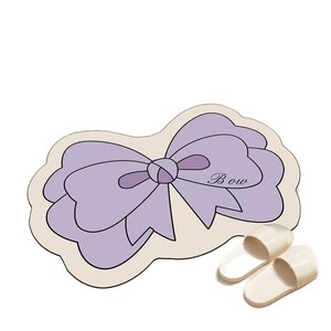 Alfombra de baño de tierra de diatomeas con forma de lazo, antideslizante y de secado rápido para baño - Product Image 5
