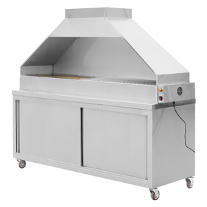 स्टेनलेस स्टील 40kgs सुअर भेड़ बकरी चिकन ढक्कन के साथ लकड़ी का कोयला Bbq ग्रिल भुनने मोबाइल Rotisserie बारबेक्यू ग्रिल
