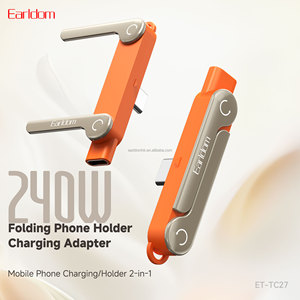 Earldom 240W ชุดอุปกรณ์ชาร์จและดูหน้าจอแบบ 2-in-1 พอร์ต USB-C กำลังไฟสูง พร้อมตัวล็อคโลหะ รุ่น ET-TC27 สำหรับโทรศัพท์มือถือและแล็ปท็อป - Product Image 2