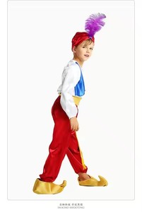 Costume de fête de carnaval pour enfants, garçon arabe du Moyen-Orient, Aladdin, lampe magique avec pantalon et haut - Product Image 3
