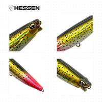 Leurre de pêche flottant pour la pêche en mer, 65mm 6g 85mm 10g, en matériaux synthétiques, avec hameçons, appât artificiel Hessen H53 Zander