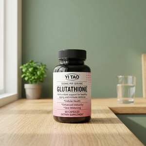 Capsules de glutathion 500 mg plus vitamine C, complément antioxydant pour stimuler l'immunité, éclaircir la peau, lutter contre le vieillissement et favoriser la santé cellulaire - Product Image 1