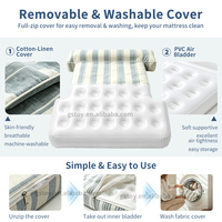 Matelas gonflable pour camionnette, lit de voiture, matelas pneumatique pour pick-up, housse en tissu amovible et lavable, matelas de camping extérieur pour SUV