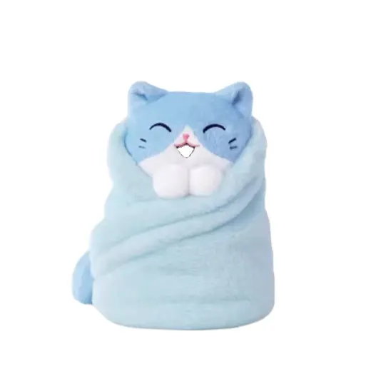 CE/ASTM 2024 Neu-Trend Individuelle niedliche Katze im Deckel Plüschtiere gefüllte Tierspielzeuge Plushies Mode Tasche Dekoration