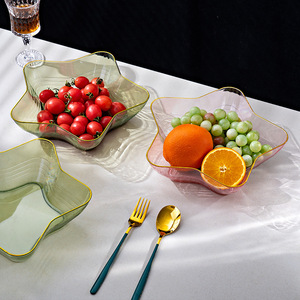 Creative Fruit Platter Green And Pink Durable Home Snack Display Plate For Living Room Office Coffee Table - Product Image 2