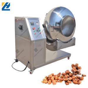 Paslanmaz Çelik Otomatik Atıştırmalık Parlatma Şekerlenmiş Kavrulmuş Badem Çikolata Kaplama Tavası Şeker Kaplı Fıstık Yapma Makinesi - Product Image 1