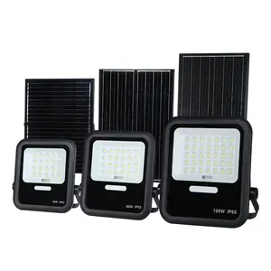 KCD Stade de sécurité extérieur rechargeable SMD IP65 étanche lumière solaire d'inondation 50W 100W 150W 200W 250W projecteur à LED