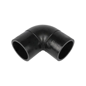 HDPE mông Fusion 90 độ khuỷu tay kích cỡ khác nhau PE polyethylene ống nhựa phụ kiện với mô hình kết nối hàn - Product Image 5