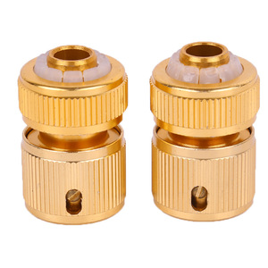 Manguera flexible de 4 puntos de aleación de aluminio chapada en cobre, tubo de bloqueo de 1/2 pulgada, conexión rápida para conexión de tubería de agua del grifo - Product Image 4