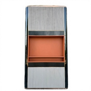 Luxury Modern Lacquer <b>Bar</b> Cabinet High-<b>end</b> Leather Finish Wine Storage Cupboard with LED for Villa - Product Image 1