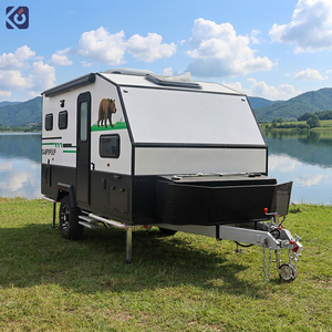 Caravane tout-terrain à <span class=keywords><strong>double</strong></span> essieu lourd <span class=keywords><strong>avec</strong></span> lits superposés et cuisine coulissante pour l'aventure en camping en famille - Product Image 1