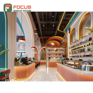 Refined Coffee Display Cabinet Tempered Glass Front Accessory Display Area Storefront Coffee Cabinet - Product Image 3