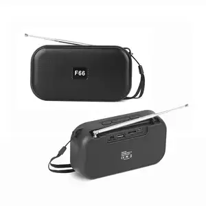 F66 Promotional Wireless Portable Mini FM Radio Bluetooth Speaker Outdoor Indoor 2 Inch 5 Watt USB TF Card Active Mini Speaker