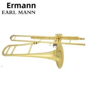 Trombone da Marcia Tenore Earl Mann <span class=keywords><strong>B</strong></span> con Valvole a Pistone a Tre Posizioni e Finitura Laccata Oro - Product Image 4