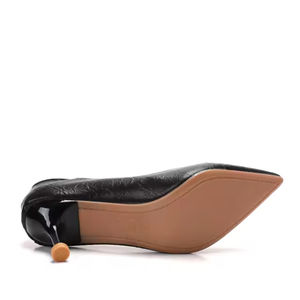 Zapatos de Tacón Alto con Estampado Floral de Piel de Becerro de Lujo para Mujer, Zapatos de Tacón Cuadrado de Moda para Primavera, Verano, Salidas, Fines de Semana Informales - Product Image 5