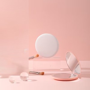 Wholesale Travel Portable LED <strong>Mirror</strong> Double Sides Foldable Cosmetic <strong>Compact</strong> <strong>Mirrors</strong> Custom Logo Hand <strong>Mirror</strong> With Led Light - Product Image 2