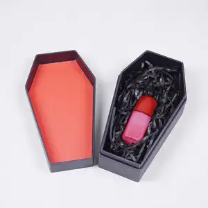 OEM Halloween vampiro logotipo personalizado vela producto cajas de embalaje ataúd grande caja de regalo de lujo