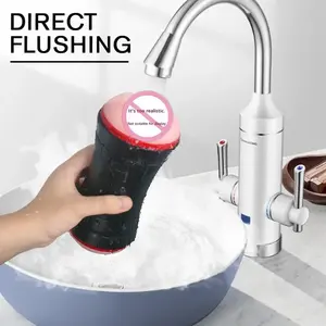 Male Sex Toys Airplane Cups Masturbation Cups Adult Toys Made Silicone Material Easy Clean Double-Headed Oral Sex Model - Product Image 3