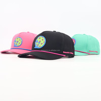 Casquette de baseball unisexe 5 panneaux vierge de haute qualité, avec logo personnalisé découpé au laser, perforée, imperméable, à fermeture snapback, 100 % polyester