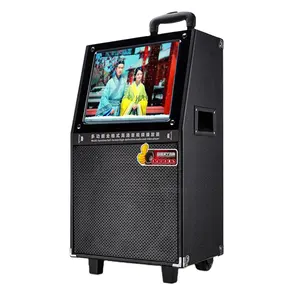 Hoge Kwaliteit Elektronische Gadgets 400W Trolley Speaker Karaoke Systeem Machine Met Hd Screen