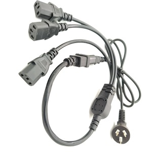 สายพ่วง 3 ช่องเสียบปลั๊ก IEC C19 100-240V สายไฟ PVC ชนิด SJTOW สำหรับจ่ายไฟ - Product Image 1