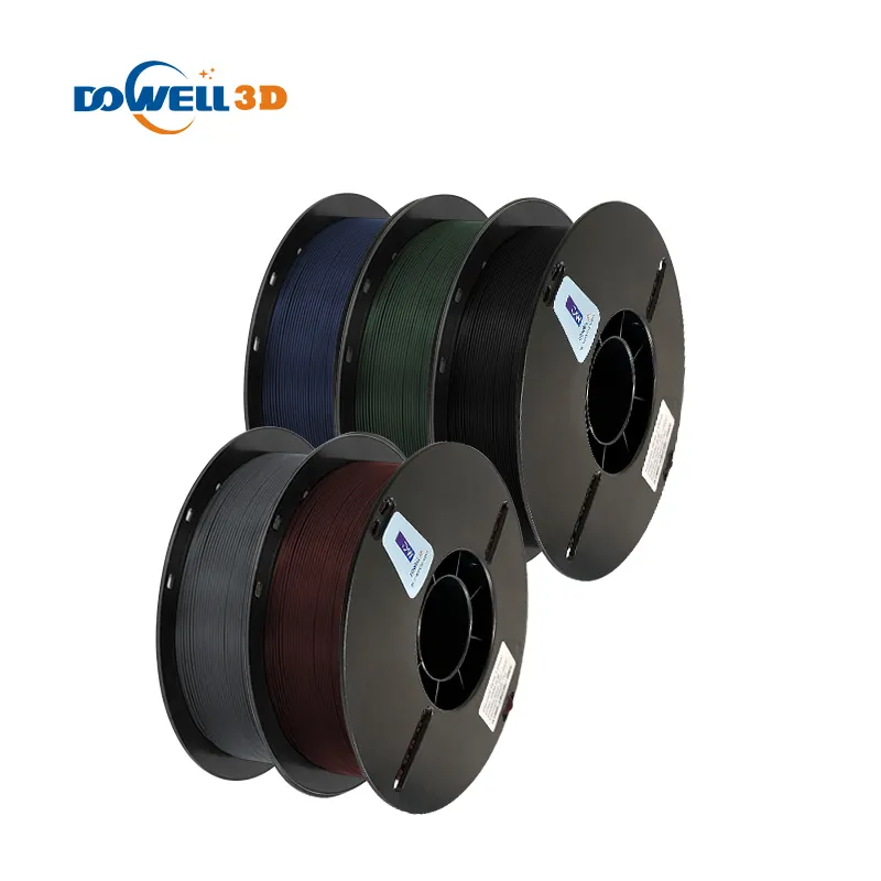 Filamento de fibra de carbono DOWELL PLA 1.75mm 2.85mm Material de impressão 3D Filamento Pla-cf preto Fibra de carbono para impressora 3D